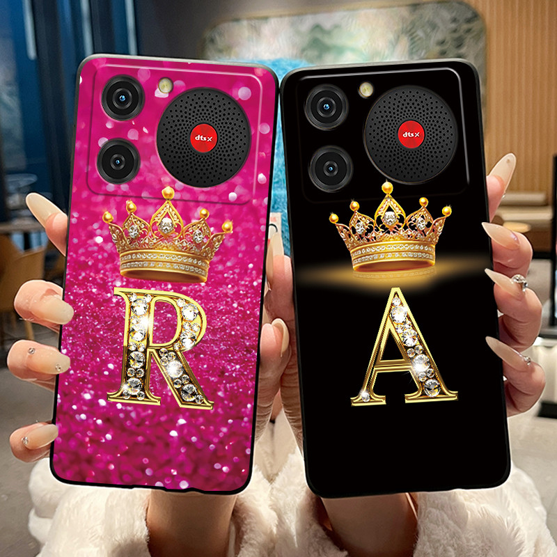ใหม่ล่าสุดน่ารัก Letter Crown กันกระแทกนุ่มสีดําเคสโทรศัพท์สําหรับ ZTE Nubia Music, Z2353 กรณี Nubia