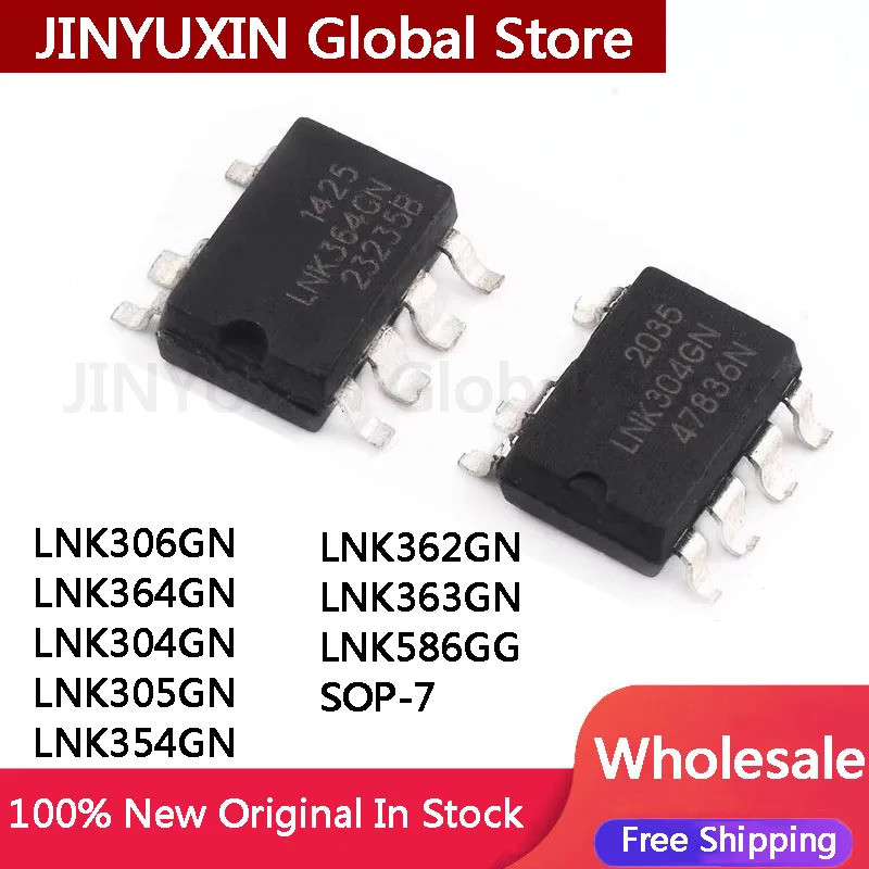 5 ชิ้น LNK306GN LNK306 LNK364GN LNK304GN LNK305GN SOP-7 LNK305 LNK306 LNK304 LNK364 SMD LNK363GN LNK