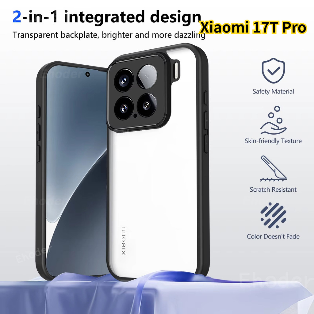 ปลอกสําหรับ Xiaomi 17T Pro 17TPro 4G 5G 2026 เคสโทรศัพท์ซิลิโคนใส Soft TPU ฝาครอบโปร่งใสสําหรับ Xiaomi17TPro Xiaomi17T เคสกันกระแทก