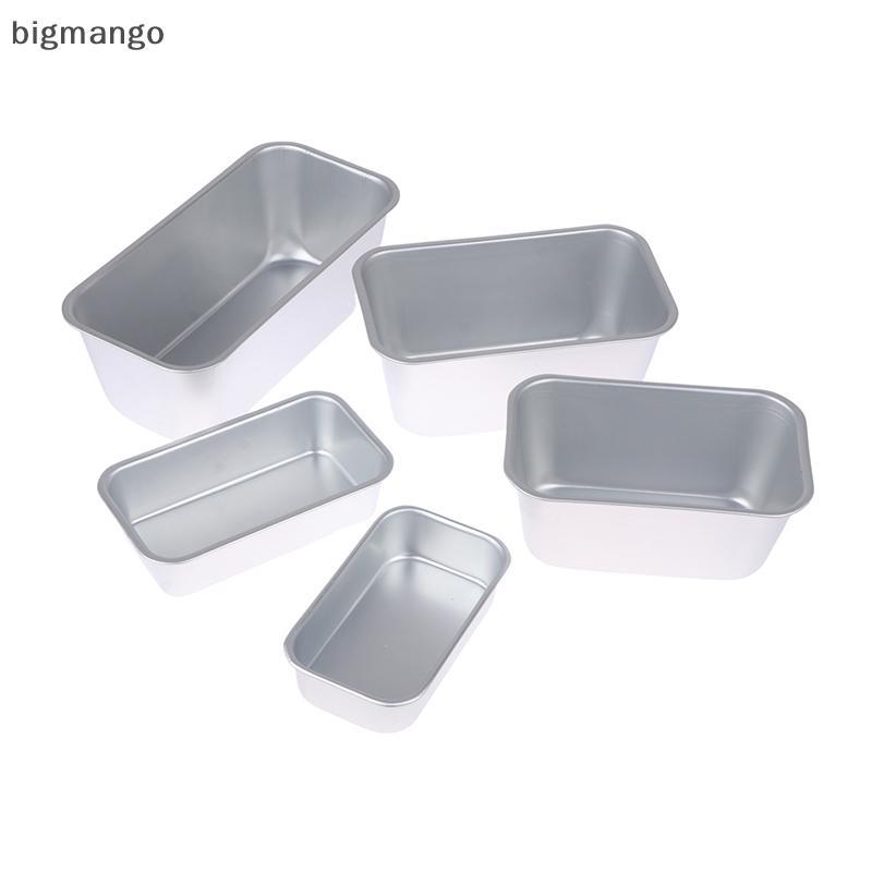 [bigmango] 1 PC กล่องสี่เหลี่ยมแม่พิมพ์เครื่องมืออบอลูมิเนียม Non-Sti ขนมปังชีสเค้กขนมปังปิ้งกระทะ DIY ครัวเบเกอรี่เค้กแม่พิมพ์สต็อกใหม่