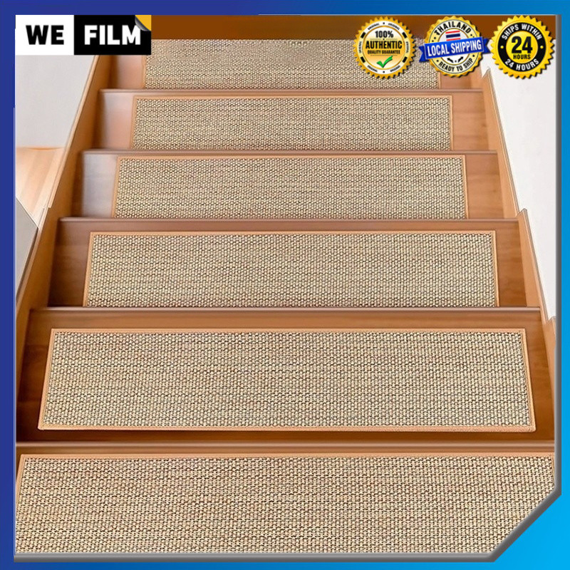 พรมกันลื่น แผ่นรองบันได พรมกันลื่นติดบันไ ดแผ่นรองบันได PVC 76x20ซม.พรมบันได กันลื่นบันได【1 ชิ้น】