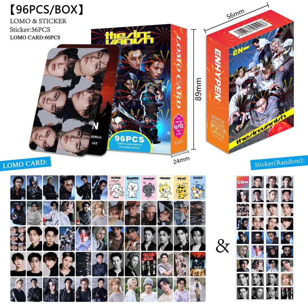 30-96 ชิ้น/กล่อง EN THE SIN VANISH Lomo การ์ด 2026 SEASONS GREETINGS 5th Anniversary สติ๊กเกอร์ Phot