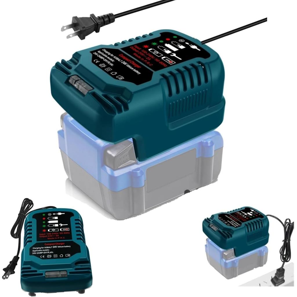 เปลี่ยนเครื่องชาร์จสําหรับ Kobalt 24V แบตเตอรี่, Rapid 2A ไร้สายเครื่องมือแบตเตอรี่ชาร์จสําหรับ Koba