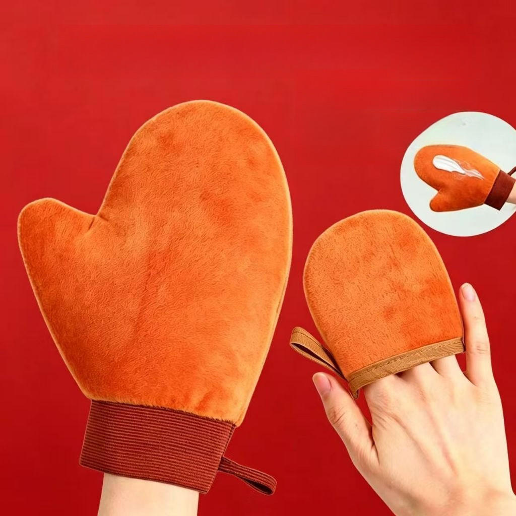 เช็ดถุงมือโลชั่นบํารุงผิวสําหรับคนขี้เกียจทาครีมแต่งหน้าธรรมชาติเครื่องมือสําหรับทาและสัมผัสนวดไวท์เทนนิ่งตุ๊กตาทาด่วนสบาย