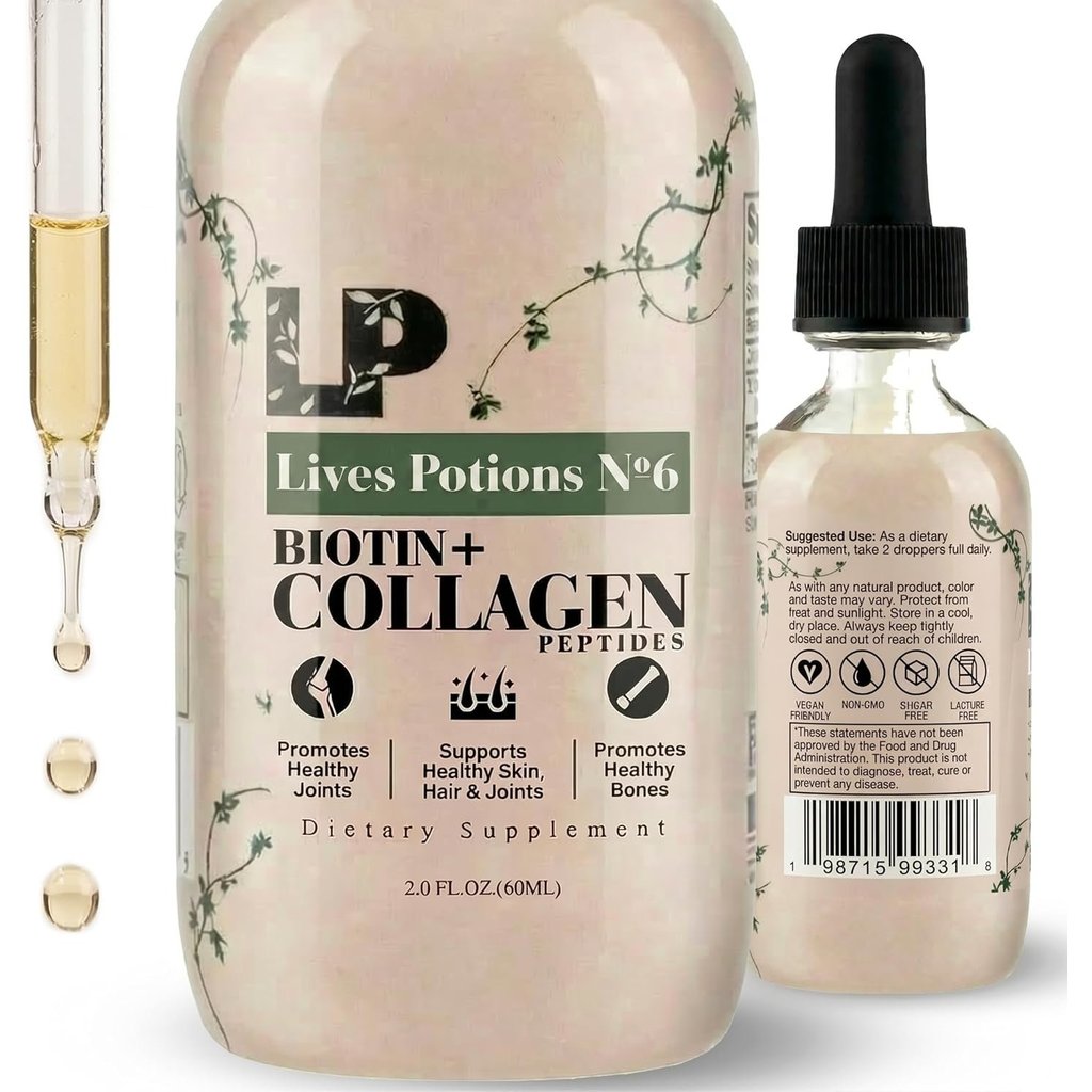 ชนิดน้ำ คอลลาเจน สำหรับผู้หญิง และ Men ความแรงพิเศษ 50,000mcg - คอลลาเจนเปปไทด์ หยด พร้อม ไบโอติน | 