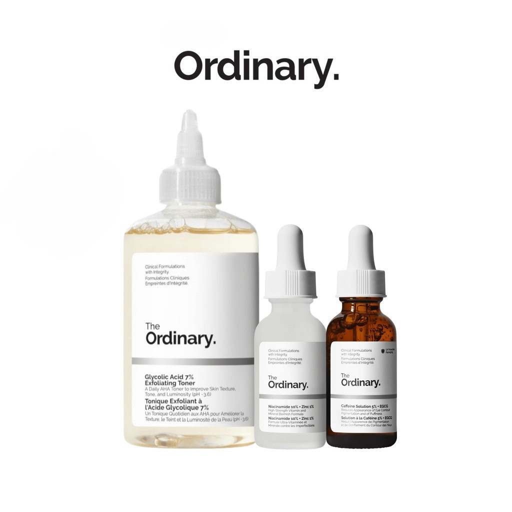 Ordinary Glycolic Acid 7% Toning Solution/Caffeine Solution 5% + EGCG /Niacinamide 10% + Zinc 1%