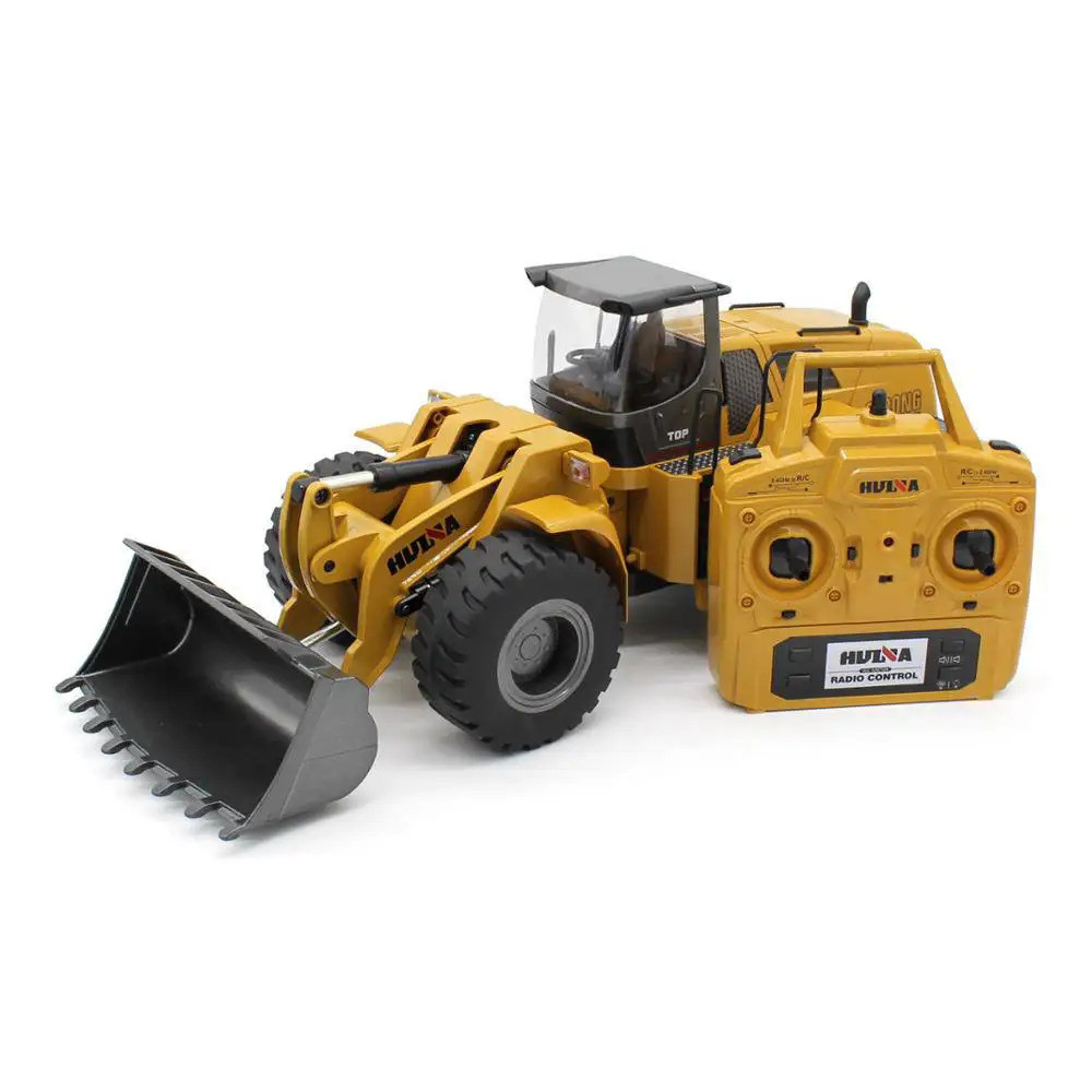 ที่ขายดีที่สุด Huina 1583 Semi-alloy รีโมทคอนโทรล Loader Rc Dump รถบรรทุกขนาดใหญ่ดึง Earth วิศวกรรมย