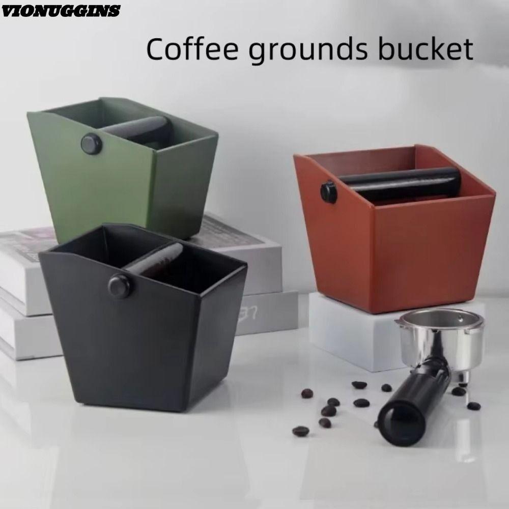 VIONUGGINS กาแฟเคาะกล่อง, ABS 800ml กาแฟ Grounds ถัง, ที่ถอดออกได้ Anti Slip Bevel การเชื่อมต่อ Espresso Dump Bin Bar