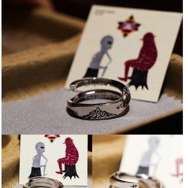 Eason · Eason Chan Merchandise Ring Niche Design Simple All-Match แฟชั่นเปิดแหวนปรับได้ Index Finger