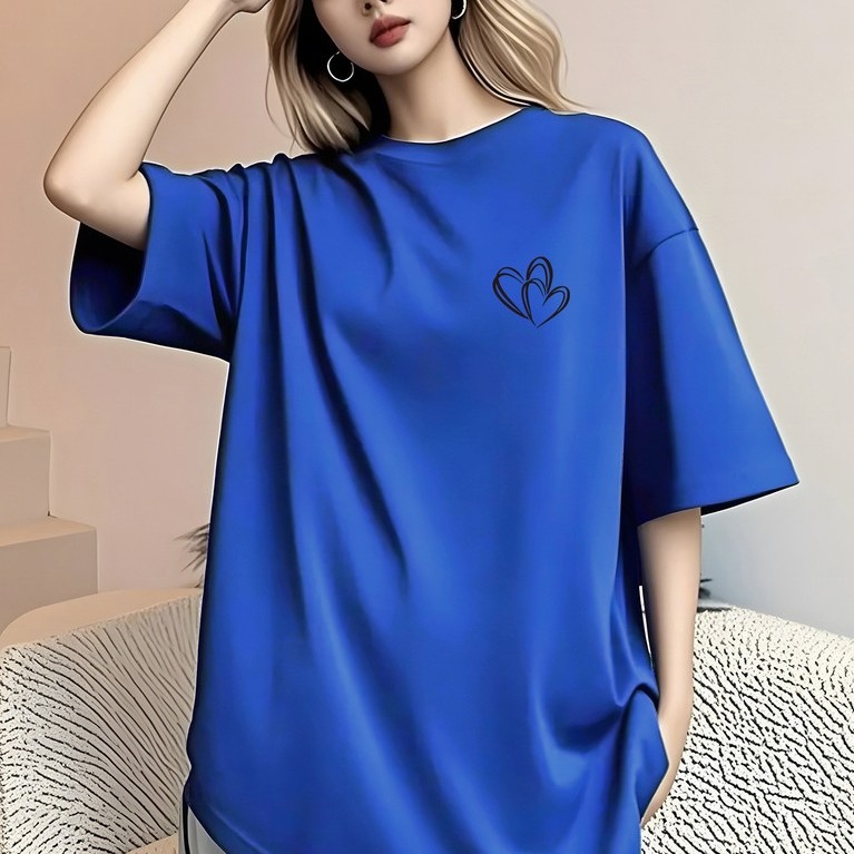 M-2XL 2S033 เสื้อยืดเสื้อเสื้อยืดผู้หญิง T hirt ผู้หญิง Tshirt เสื้อผ้าสไตล์เกาหลี Oversi