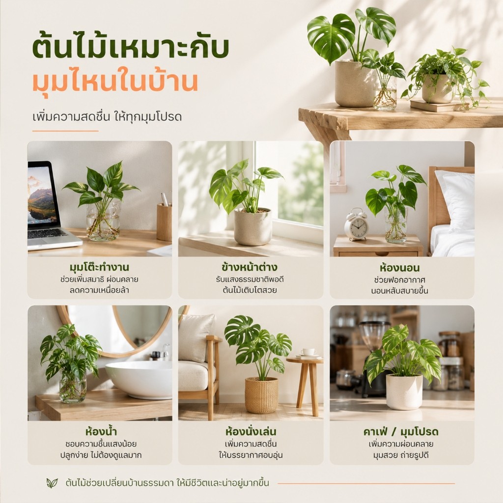 ต้นไม้ฟอกอากาศ (ส่งแบบถอนราก ไม่มีกระถาง) ไม้มงคล รูปที่ 3