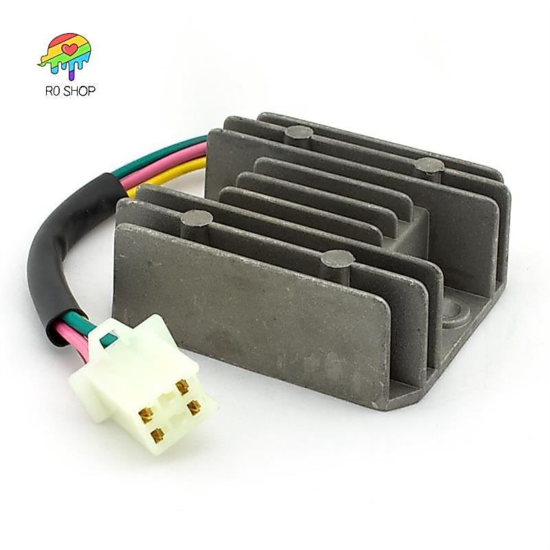 Universal 4 สาย Full Wave สีดํารถจักรยานยนต์ Rectifier 12V DC Bike Quad
