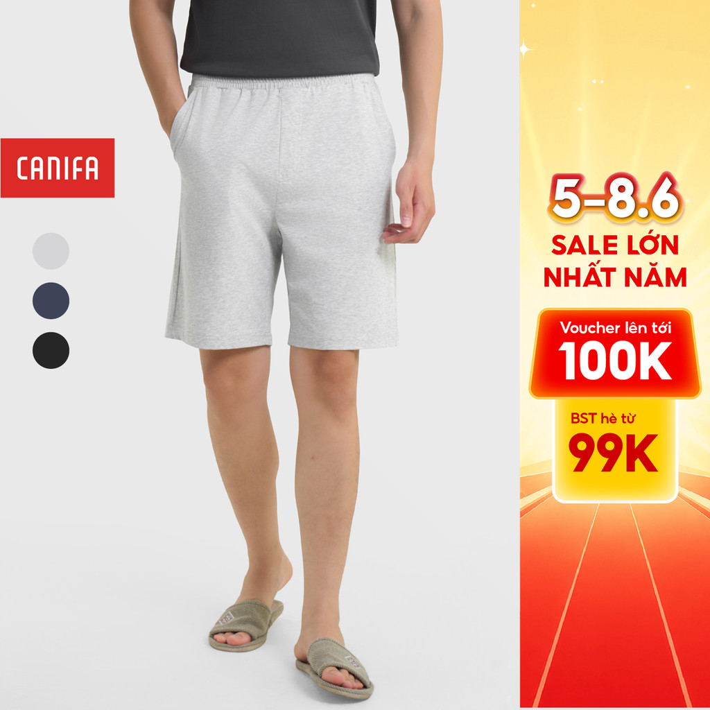CANIFA กางเกงเลานจ์ทรงหลวมสําหรับผู้ชายมียางยืด 8LB25A002
