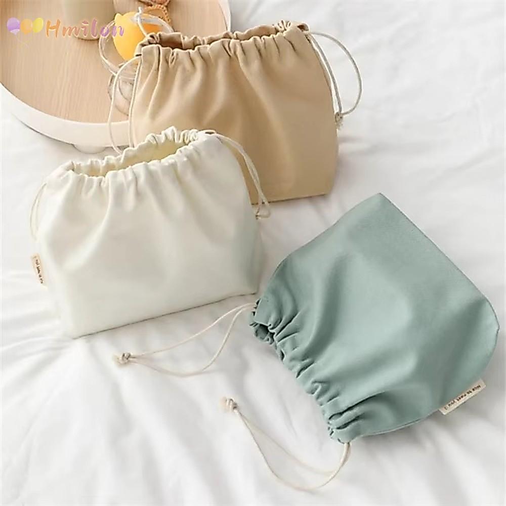 ถุงเก็บเชือกรูด ฮิลอน, กระเป๋าผ้าแคนวาสสีทึบ 27*20 ซม., Tote นํากลับมาใช้ใหม่ได้อเนกประสงค์สําหรับแพ็คเกจของขวัญขนม