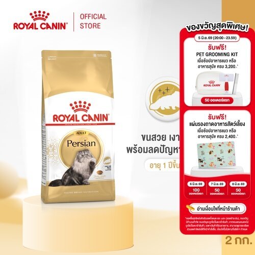 Royal Canin Persian Adult 2kg อาหารเม็ดแมวโต พันธุ์เปอร์เซียน อายุ 12 เดือนขึ้นไป (Dry Cat Food, โรยัล คานิน)