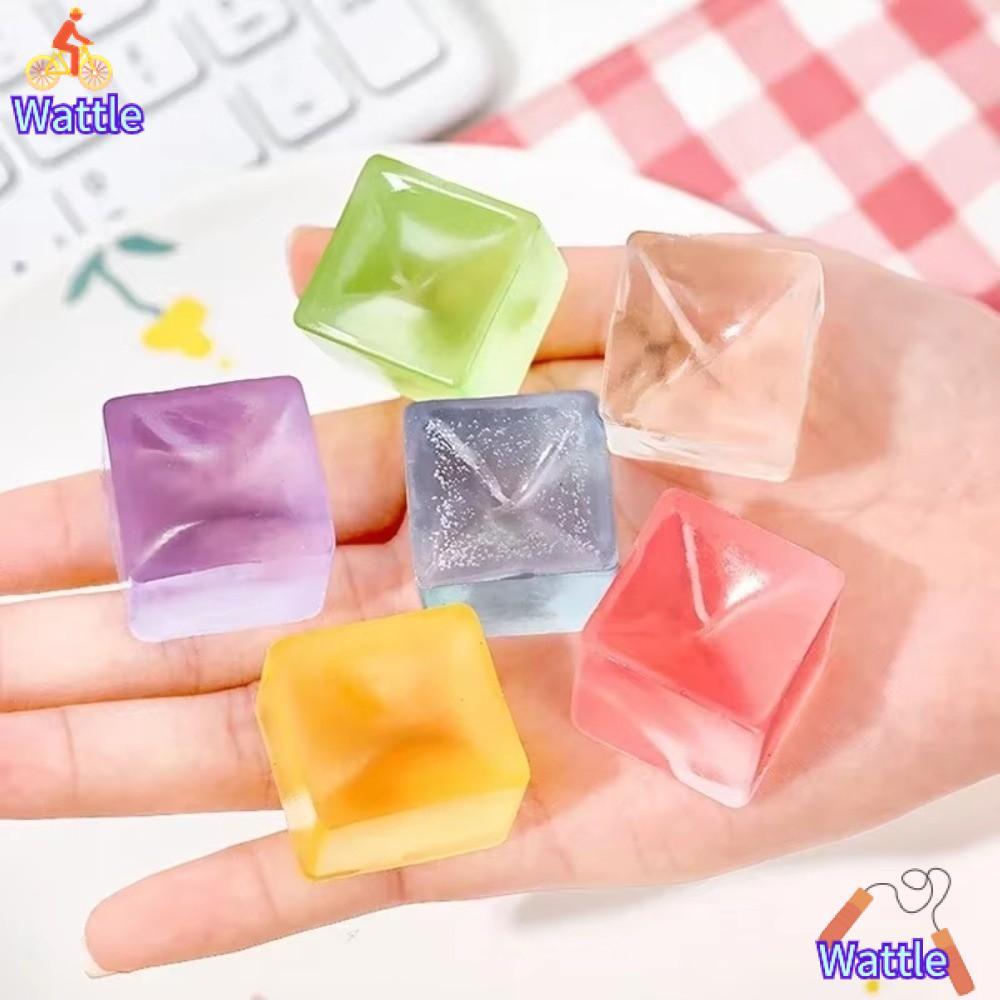 WATTLE 5/10 ชิ้น Fidget ของเล่น,น่ารัก Ice Cube รูปสแควร์ความเครียดบรรเทา Ball,ตลกนุ่มความเครียดบรรเทาหยิก Le ความวิตกกังวล ADHD Sensory ผู้ใหญ่ของเล่น