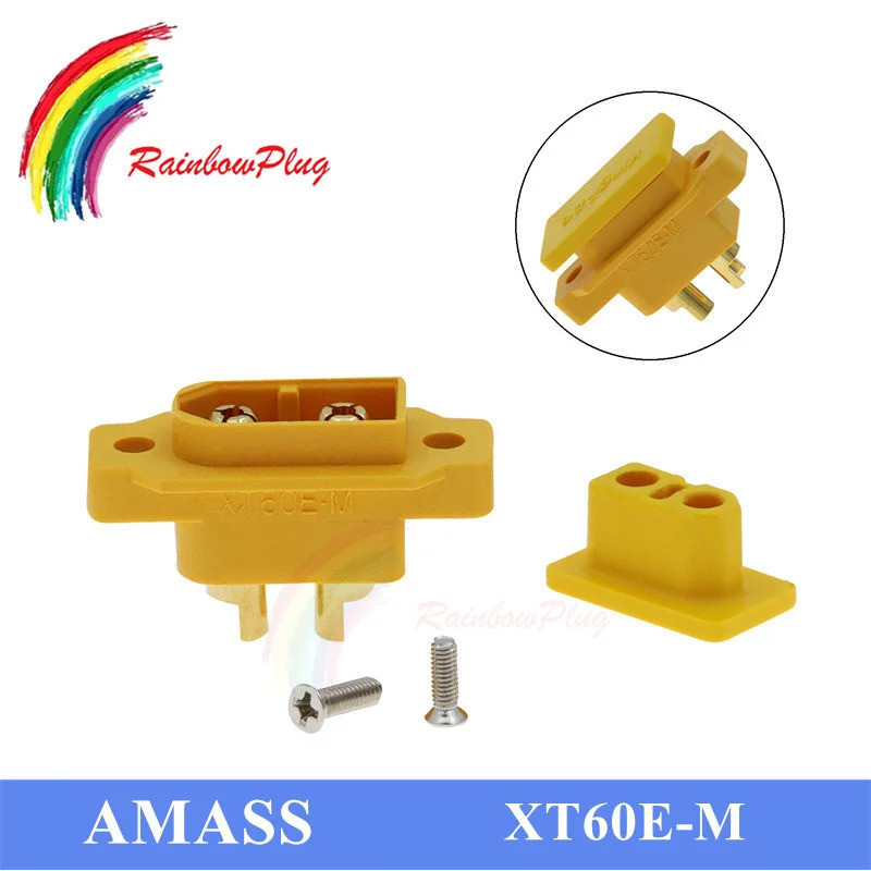 สําหรับAMASS XT60E-M Mountable XT60 ชายปลั๊ก DIY อะไหล่ XT60E1-M หรือฝาครอบ MIY4
