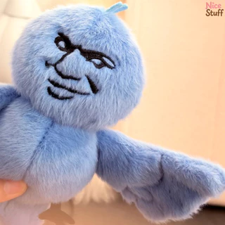 💥คุ้ม💥Blue Bird Plush จี้ตุ๊กตาการ์ตูน พวงกุญแจนกสีฟ้า สามารถบันทึกการพูดคุย ของขวัญตลก15CM