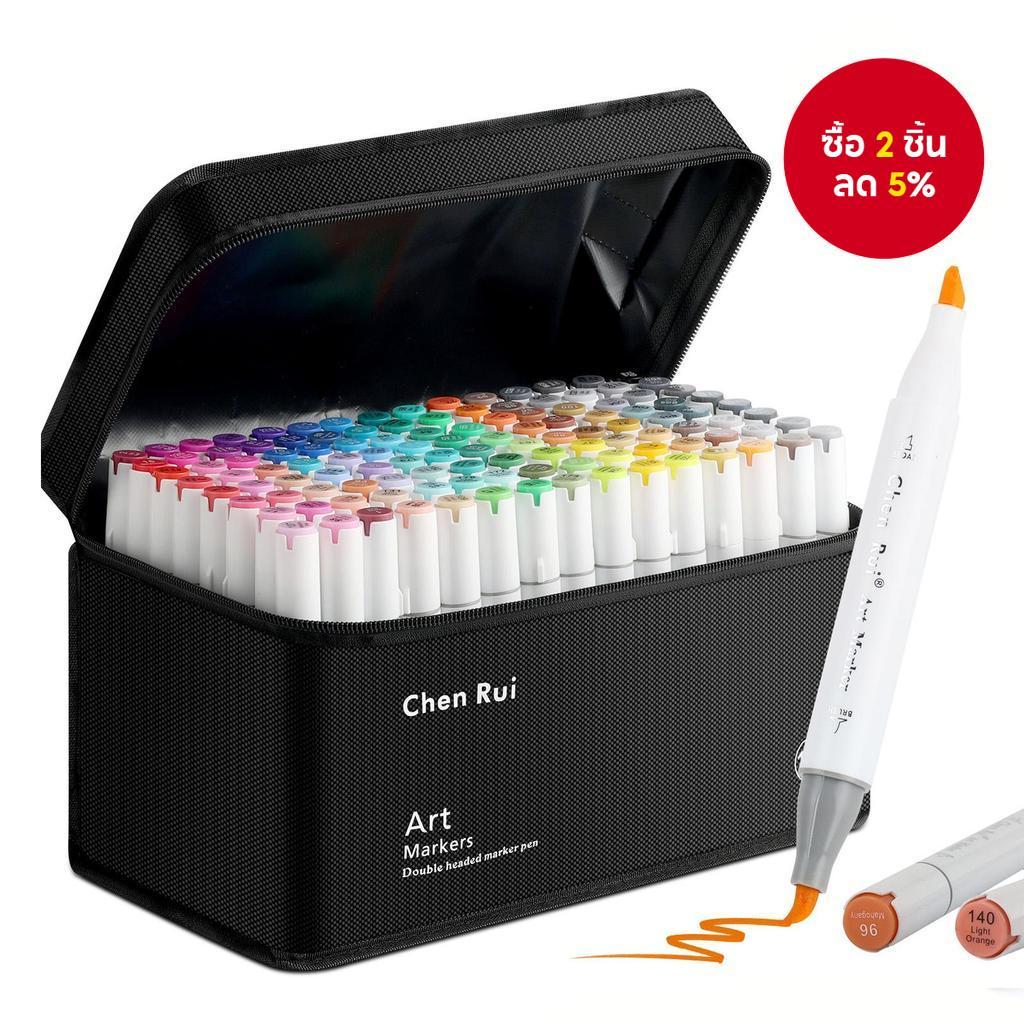Dual Tip Art Markers ปากกา 100/120 สีแปรง & Chisel ปากกาสีถาวรพร้อมฐานสําหรับผู้ใหญ่สี Marker