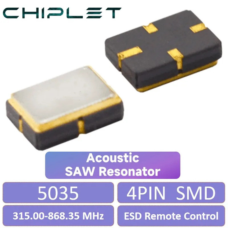 5 ชิ้น SAW Resonator 5035 4Pin SMD 310Mhz 315M 330M 350M 390M 418M 430M 433.92M 480M 3.5*5.0 รับการป