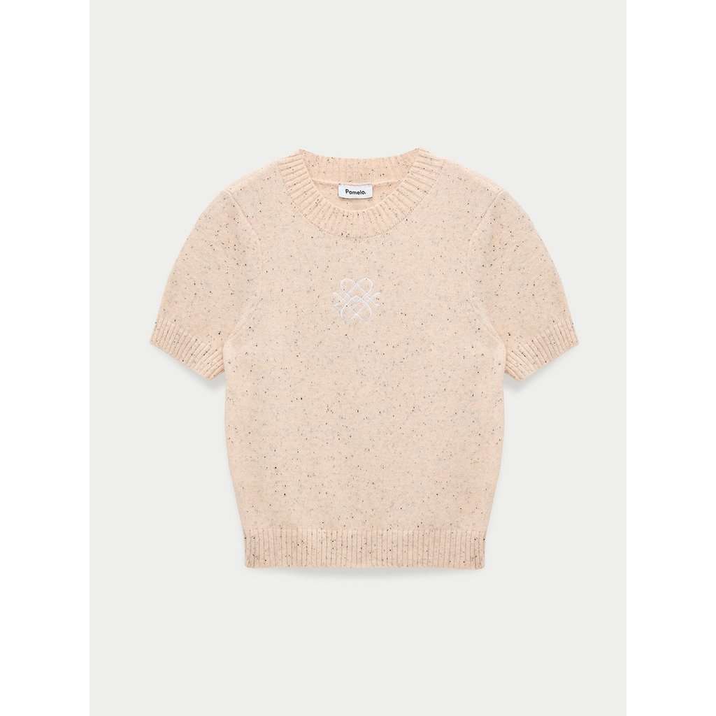 [Pomelo] เสื้อไหมพรมแขนสั้น / Speckled Short Sleeve Knit Top