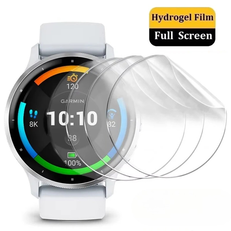 สําหรับ Garmin Vivomove Trend Sport Venu 6 5 4 4S 3 3S 2S 2 Plus เพลง 45 มม.41 มม.ฟิล์มไฮโดรเจล Anti-Scratch Full Cover Clear HD Screen Protector