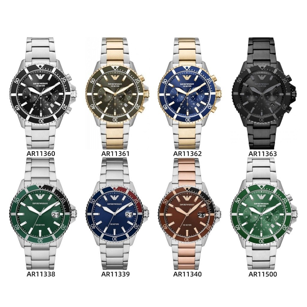 Emporio Armani นาฬิกาผู้ชาย Diver AR11360 AR11361 AR11362 AR11363 AR11338 AR11339 AR11340 AR11500 43