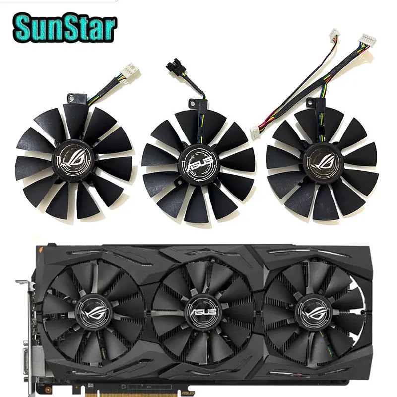 New 87 มม.FDC10U12S9-C FDC10H12S9-C GTX1080 GPU พัดลมระบายความร้อนสําหรับ ASUS ROG Strix GTX 1060 10