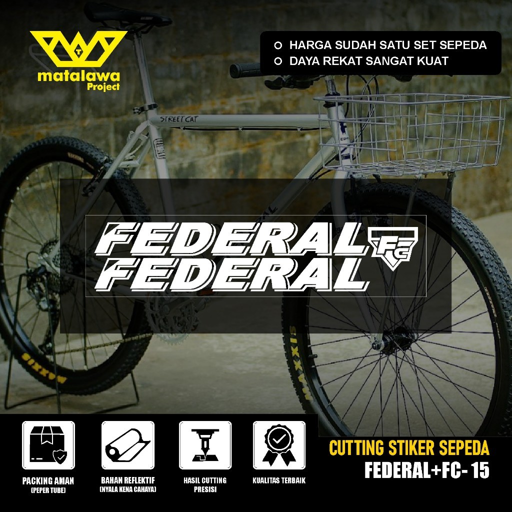 สติ๊กเกอร์ตัด โลโก้จักรยาน FC FEDERAL Streetcat ladycat pussycat ss premium สติ๊กเกอร์ Kalcer 15