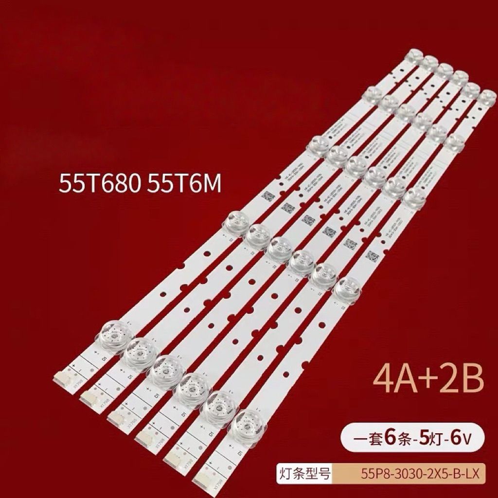 แถบไฟ LED แสงหลังจอ TCL 55 นิ้ว รุ่น 55T680 55P8 55K5 55T6M 55T6 55V680 55N2 TCL-55P8-3030 อะไหล่ซ่อ
