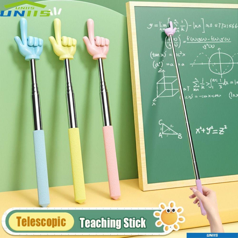 UNIIS ตัวชี้การสอน, กล้องส่องทางไกล Rod สแตนเลสนิ้วมืออ่าน Sticks,คุณภาพสูงออกแบบนิ้วมือห้องเรียนนิ้วมือ Pointer โรงเรียนอุปกรณ์สํานักงาน