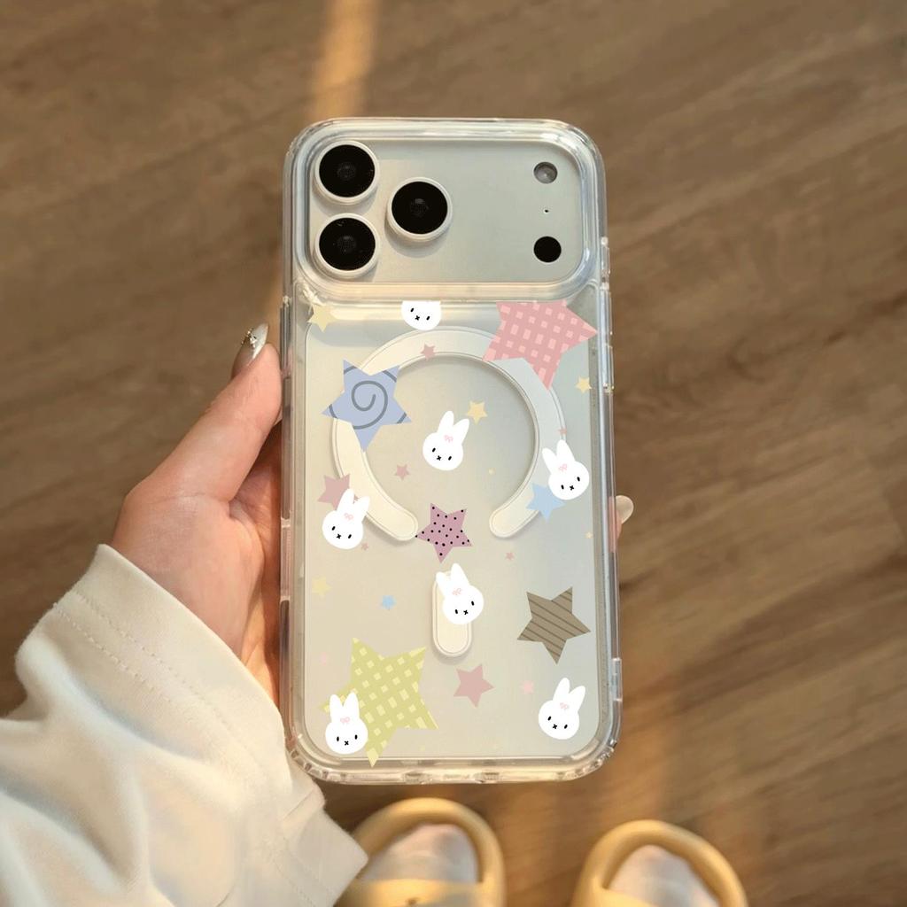 Miffy Cute Star Rabbit เคส iPhone กันกระแทกแบบใสสําหรับ iPhone 14/15/16/17