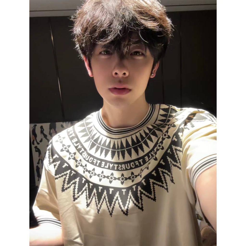 Luye Carefully Selected American Retro เสื้อยืดแขนสั้นผู้หญิงฤดูร้อนสไตล์ใหม่หลวมขนาดเล็ก Fellow หลว