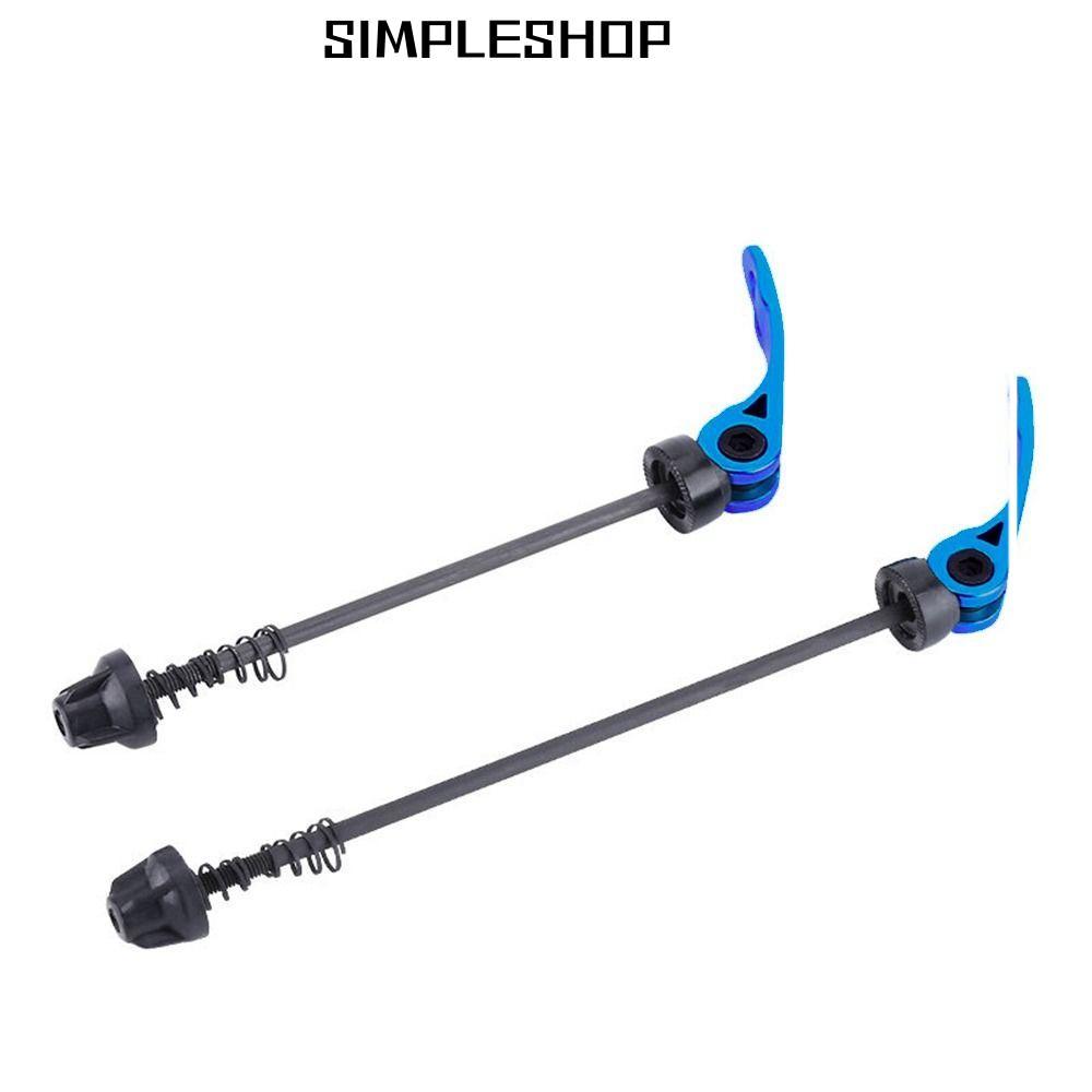 SIMPLESHOP เพลาแกนปลดเร็วจักรยาน 1 คู่, 189 มม./146 มม. แกน Skewers QR, อะลูมิเนียมอัลลอยแข็งแรง ปรับได้ทั้งล้อหน้าและหลัง เหมาะสําหรับจักรยานเสือภูเขาและเสือหมอบ
