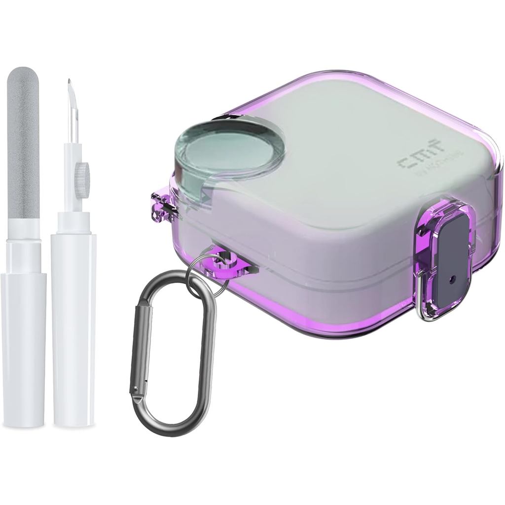 สําหรับ CMF Buds 2 Plus/CMF Buds 2 / CMF Buds Pro 2 กรณีล็อคความปลอดภัย, TPU Clear เคสป้องกันพร้อมชุ
