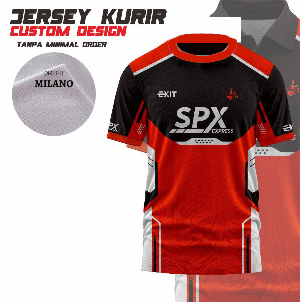 Jersey Kurir Premium SPX Express racing สไตล์พิมพ์เต็มแปดชั้นไดร์เวอร์ Kurir Paket