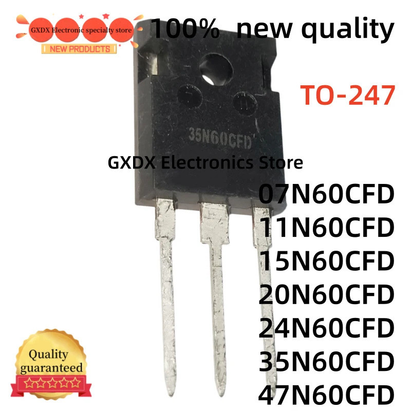 5PCS 07N60CFD 11N60CFD 15N60CFD TO247 20N60CFD 24N60CFD 35N60CFD 47N60CFD TO-247 Field Effect ทรานซิ