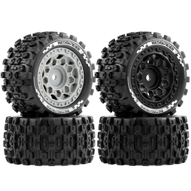 4pcs 78 มม.12 มม.Hex RC ล้อและยางชุดสําหรับ ARRMA 1/18 GRANITE GROM 1/14 TYPHON GROM Mojave GROM LaTrax Teton RC รถ