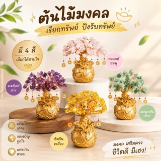 ต้นไม้ หินมงคล ต้นไม้หินนำโชคตั้งโต๊ะ เสริมโชค เรียกทรัพย์ ขนาดกะทัดรัด วางโต๊ะทำงานได้ เหมาะเป็นของขวัญมงคล