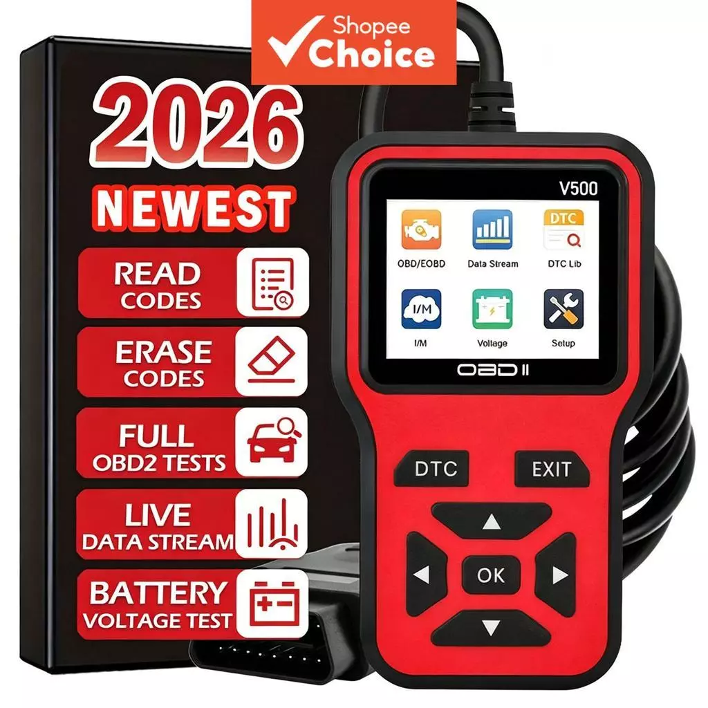 เครื่องอ่านรหัส โวลต์500 Obd2 เครื่องสแกนวินิจฉัยความผิดพลาดของเครื่องยนต์รถยนต์