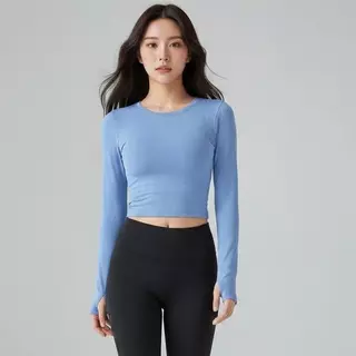 เสื้อแขนยาวออกกำลังกายผู้หญิง โยคะ Slim Fit ฟิตเนส เสื้อกีฬาแขนยาว แห้งไว S-2XL