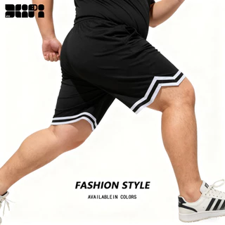 5XL-10XL กางเกงขาสั้นบาสเก็ตบอลผู้ชาย ไซส์ใหญ่พลัสไซซ์ กางเกงขาสั้นทรงจ็อกเกอร์ ไอซ์ซิลค์ ตาข่าย ยืดหยุ่นสูง ระบายอากาศดี แห้งเร็ว