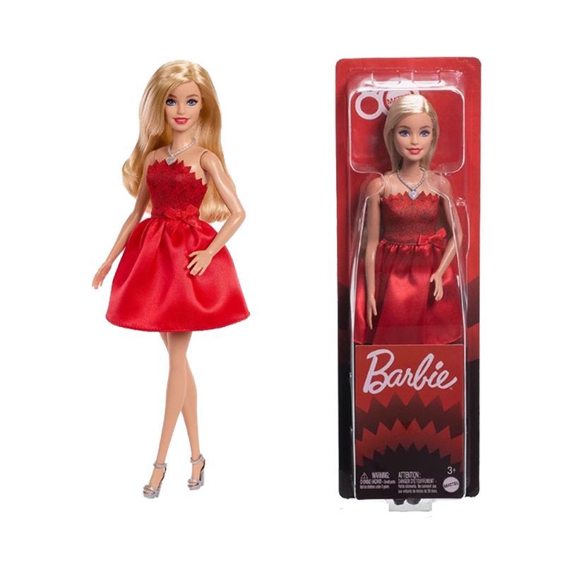 ตุ๊กตาบาร์บี้ของแท้ Fashionista Series Polka Dot Girl Girl Play House ของขวัญวันเกิดของเล่น