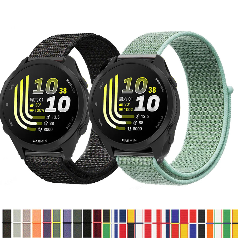 สายรัดไนลอนสําหรับผู้เบิกทาง Garmin 170 70 Replacment สร้อยข้อมือกีฬา Watchband Correa สําหรับ Forerunner 170 Band 20 มม.22 มม.