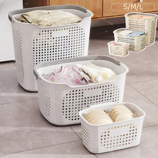 [พร้อมส่ง] ตะกร้าเก็บเสื้อผ้าสกปรก ทรงเหลี่ยม ขนาดใหญ่ คุณภาพดี ทนทาน ครบ 3 ไซส์ สำหรับใช้ภายในบ้าน