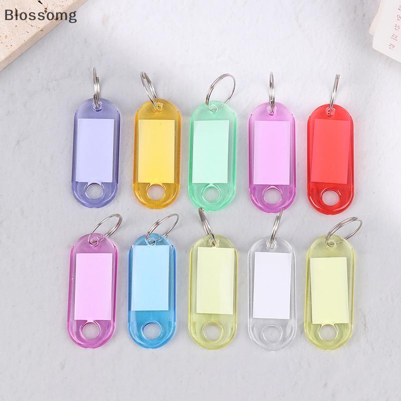 Blossomg 10 ชิ้น Multicolor พวงกุญแจ Key ID ป้ายแท็กกระเป๋าเดินทาง ID แท็กโรงแรมจํานวนการจําแนกการ์ดพวงกุญแจสีสุ่มใหม่
