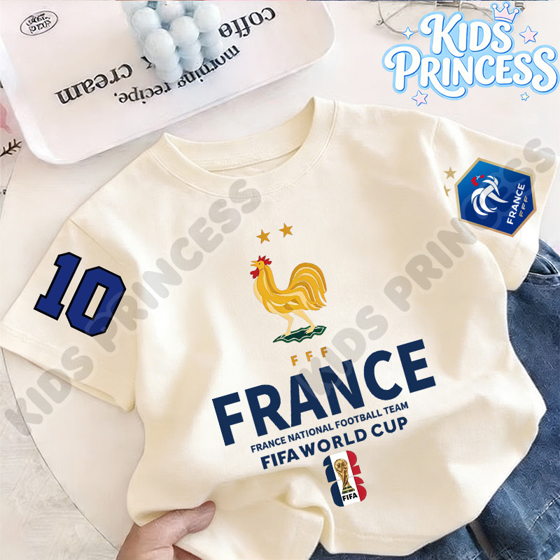 COD KIDS PRINCESS 2026 world cup jersey เสื้อแข่ง kids fashion เสื้อเชิ้ตเด็ก เสื้อแขนสั้นเด็ก ทรงหลวม ใส่สบาย W206