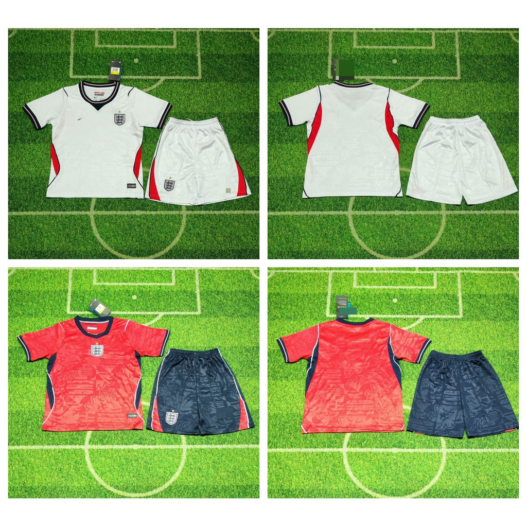 Kids Kit 2026 World Cup England Home and Away Football Childrens Set High Quality Shirt and Shorts 1
