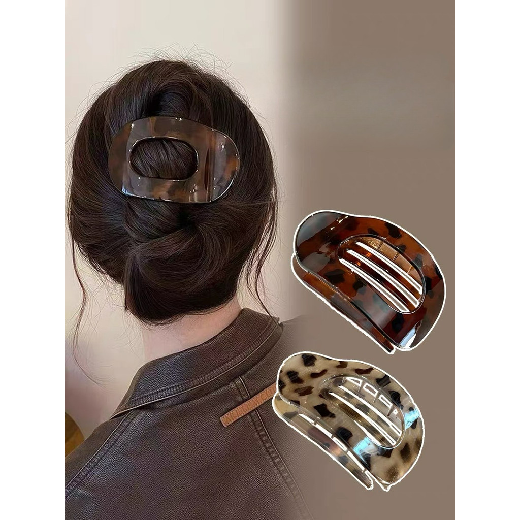 1/2 ชิ้นผู้หญิงอะคริลิคทรงกลมคว้าคลิปกิ๊บติดผมด้านหลัง Hairpin Headwear