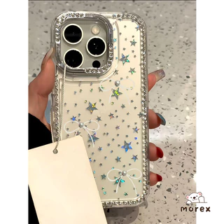 เคสเพชรสว่างดาวหรูหรา สำหรับ IPhone 15 11 16 17 Air 14 13 12 Pro Max 16 1415 Plus เคสเพชรสว่างดาว โบว์ น่ารัก สไตล์ฮิต